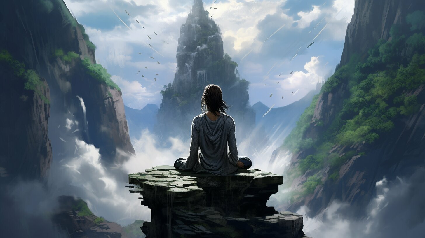 meditating woman