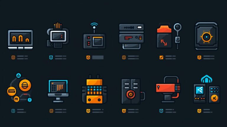 Step-by-step VPS configuration process icons.